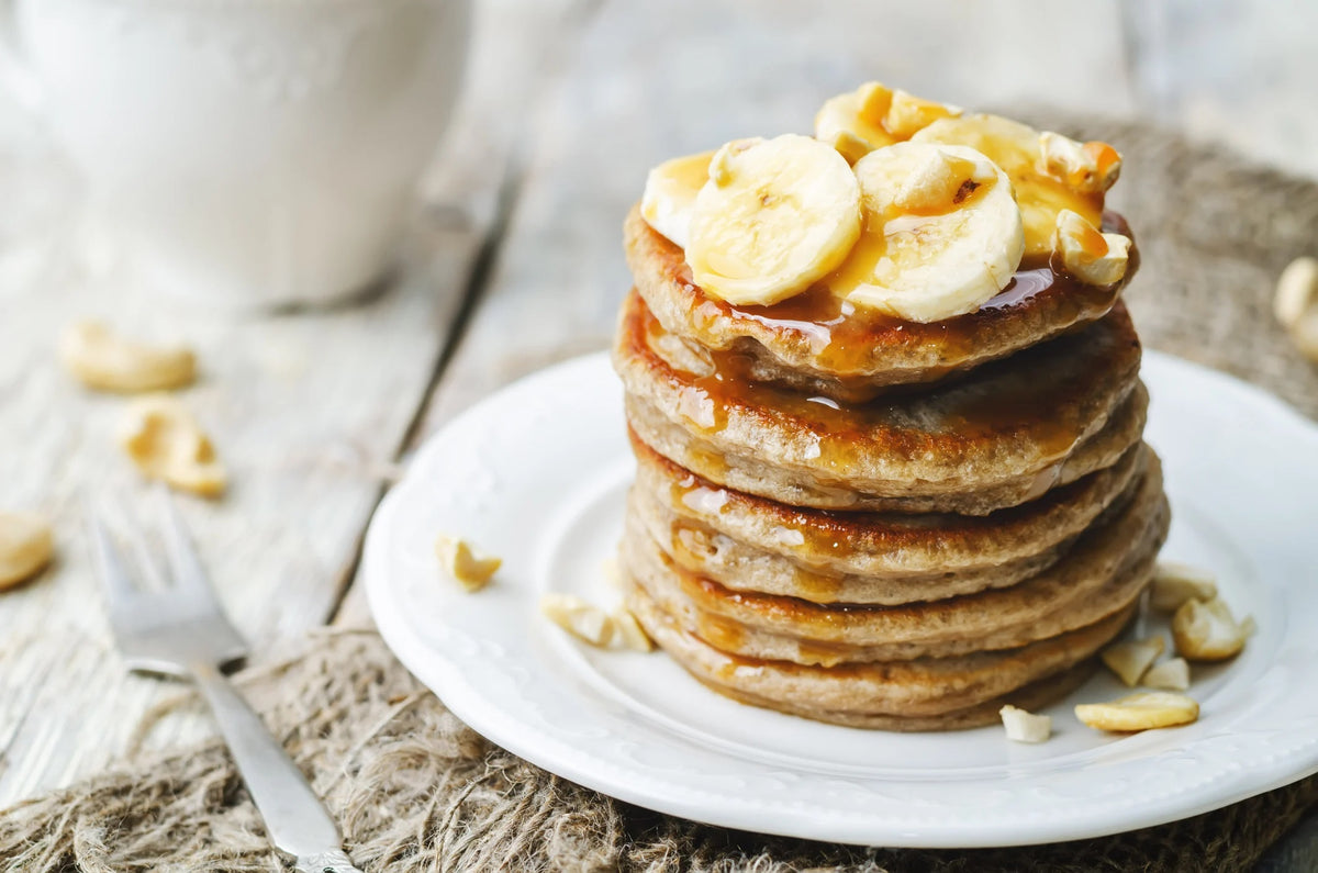 Banana protein pancakes