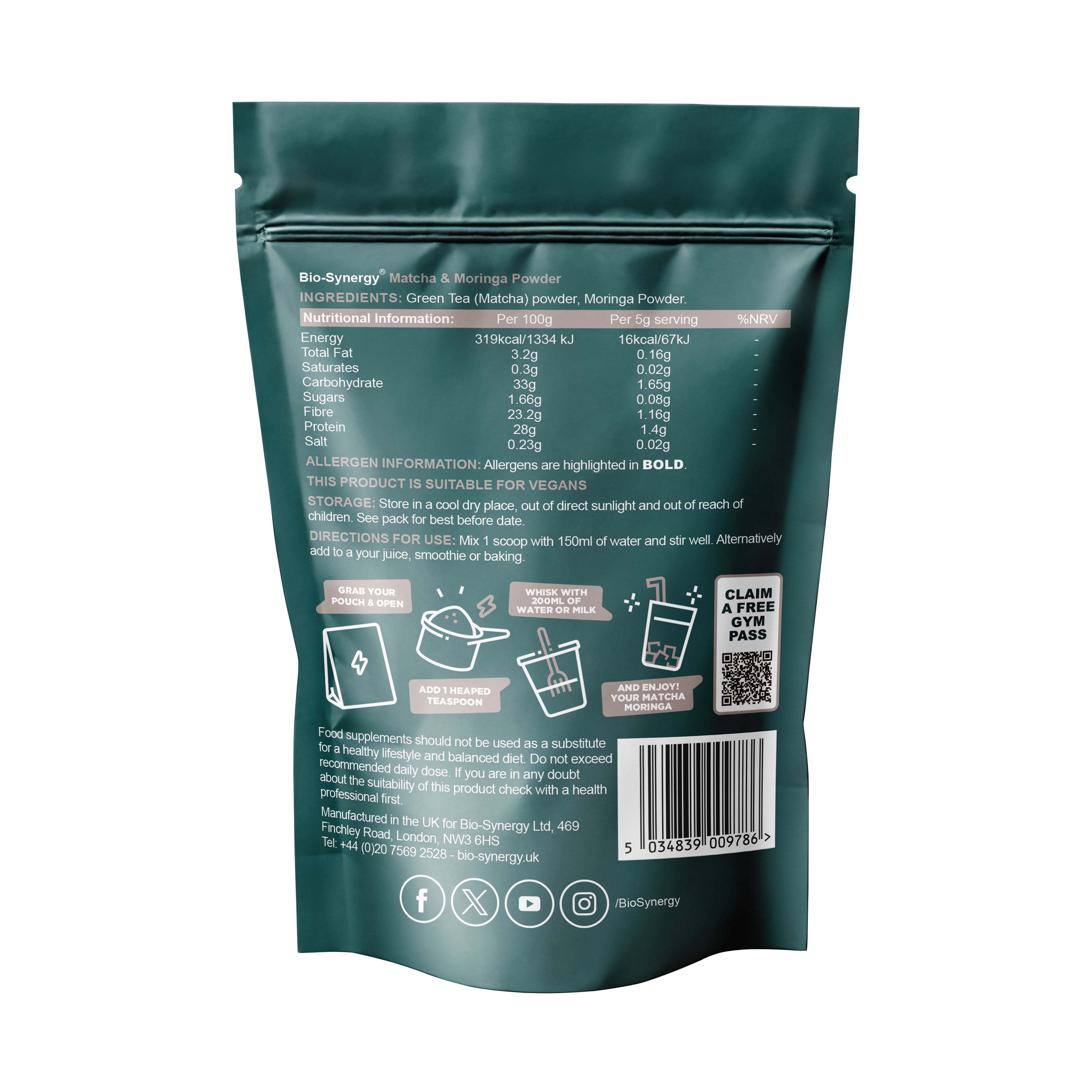 Matcha & Moringa Powder